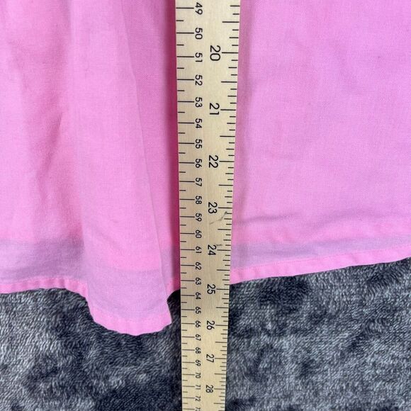 Vtg Just Friends Pink Embroidered Floral Sleeveless Dress Girls 5 Button Back - Picture 5 of 9